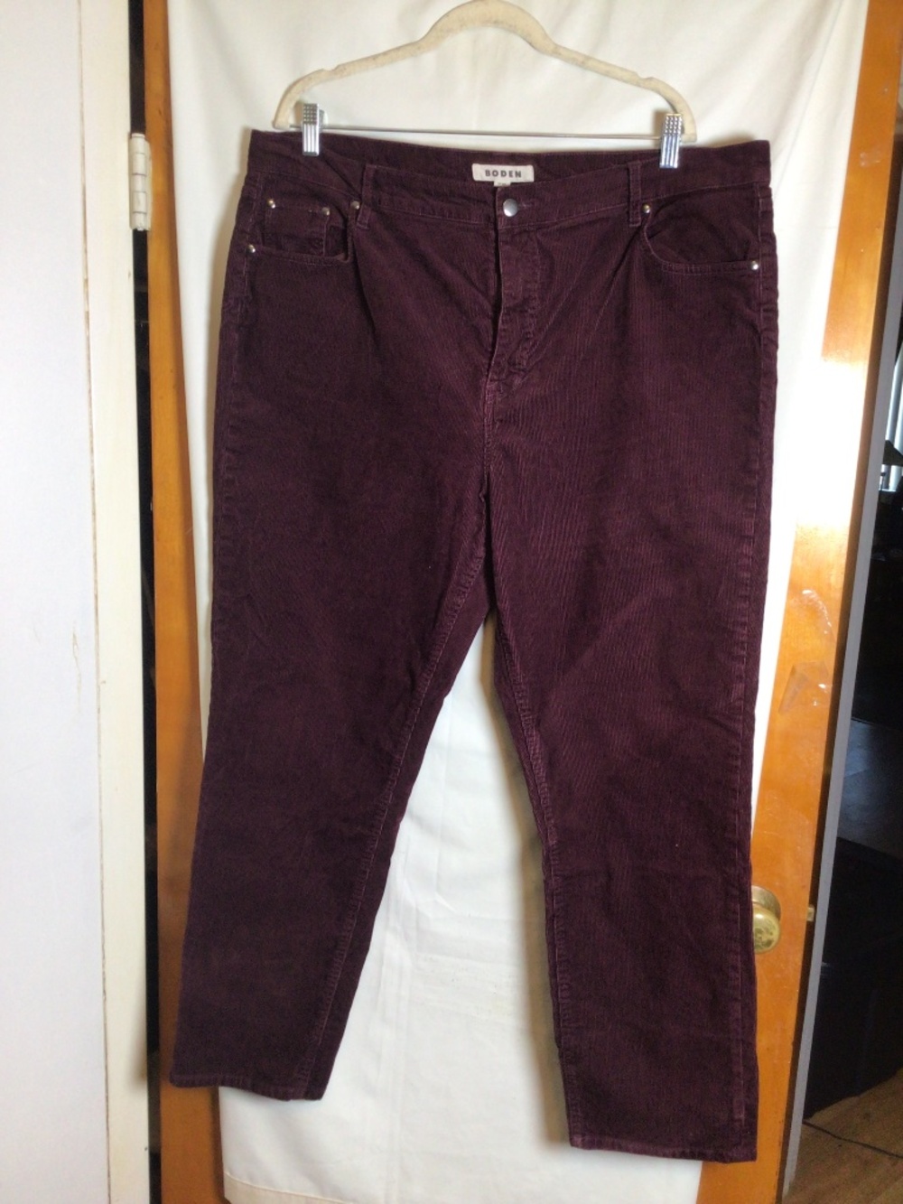 BODEN set x2 corduroy straight leg relaxed fit pants SZ US 20-22R